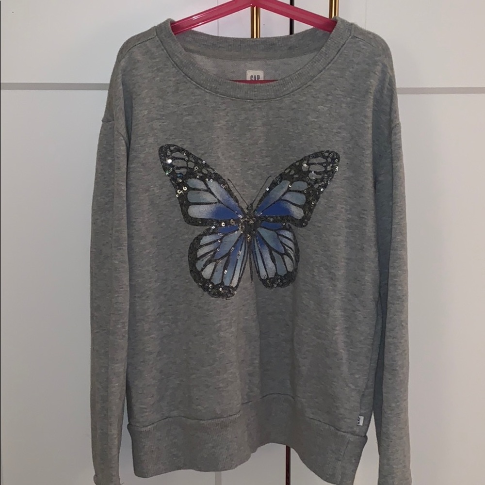 GapKids sequin butterfly hoodie. Size XXL 14/16